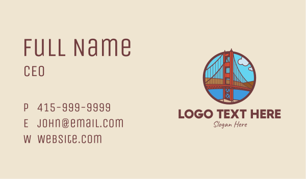 San Francisco Bay Bridge Business Card Design Image Preview