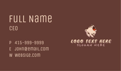 Angry Bear Gamer Business Card Image Preview