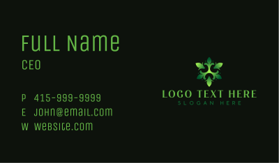 Organic Eco Leaf Business Card Image Preview