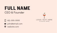 Orange Cocktail Drink  Business Card Image Preview