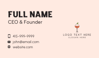 Orange Cocktail Drink  Business Card Design