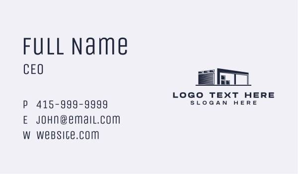 Warehouse Storage Facility Business Card Design Image Preview
