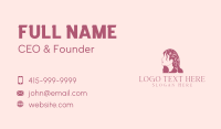 Floral Woman Hair Salon Business Card Preview