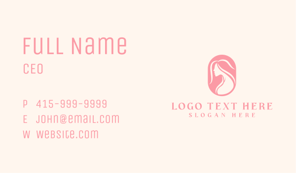 Pink Beauty Hair Business Card Design Image Preview