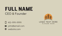 Outdoor Pine Tree Camp Business Card Image Preview