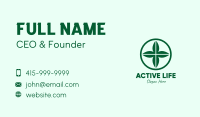 Green Leaf Cross Business Card Image Preview