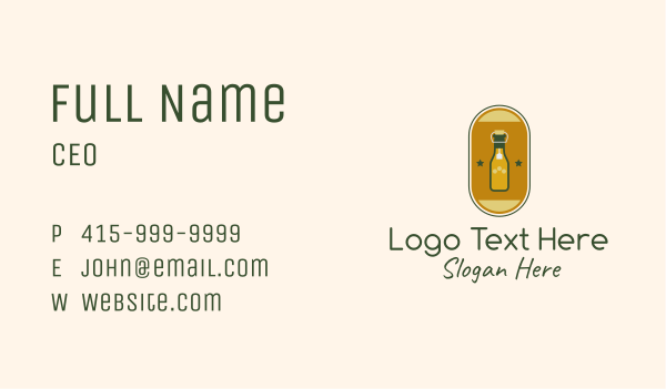 Bottle Teabag Badge Business Card Design Image Preview