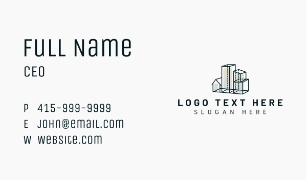 Architect Realty Construction Business Card Design Image Preview