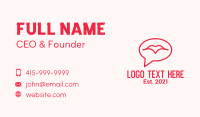 Mouth Chat Bubble Business Card Image Preview