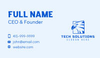 Blue Square Eagle Business Card Image Preview