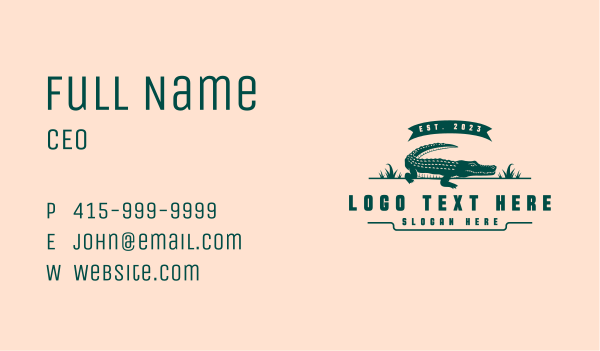 Wildlife Crocodile Swamp Business Card Design Image Preview