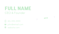 Cute Feminine Wordmark Business Card Image Preview