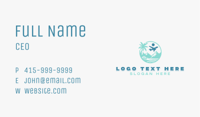 Island Travel Tourism  Business Card Image Preview