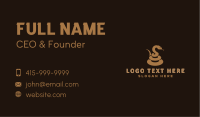 Brown Coiled Snake Business Card Image Preview