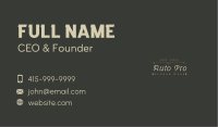 Elagant Classic Wordmark Business Card Image Preview