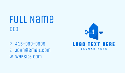 Blue Key House Business Card Image Preview