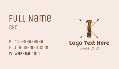 Ethnic Totem Pole  Business Card Image Preview