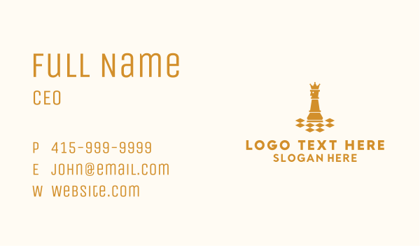 King Chess Piece Business Card Design Image Preview