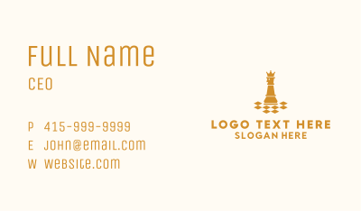 King Chess Piece Business Card Image Preview