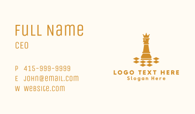 King Chess Piece Business Card