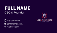 Fire Skull Devil Business Card Design