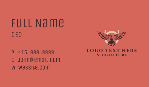 Patriotic Flying Eagle Business Card Design Image Preview