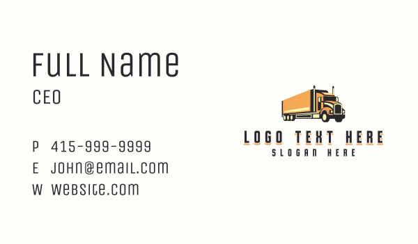 Forwarding Dispatch Truck Business Card Design Image Preview