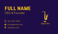 Musical Gold Saxophone Business Card Image Preview