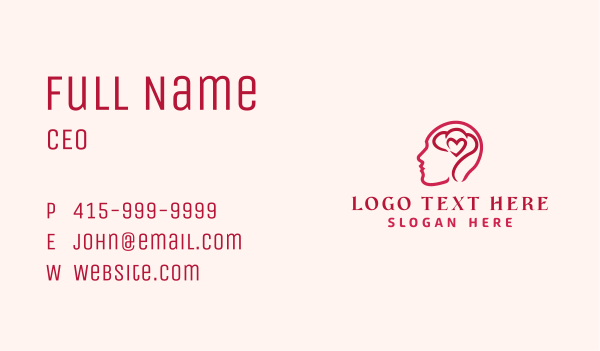 Heart Brain Person Business Card Design Image Preview