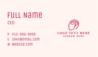 Heart Brain Person Business Card Image Preview