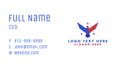 Geometric Eagle Star Business Card Image Preview