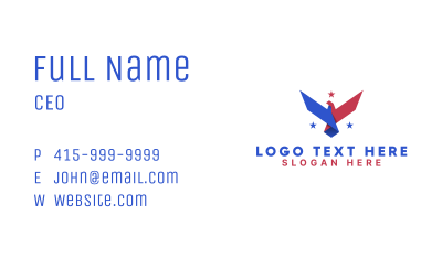 Geometric Eagle Star Business Card Image Preview