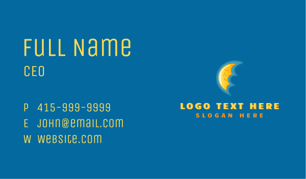 Sleeping Happy Moon  Business Card Design Image Preview