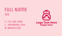 Pink Heart Kettlebell Business Card Image Preview