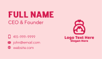 Pink Heart Kettlebell Business Card Image Preview