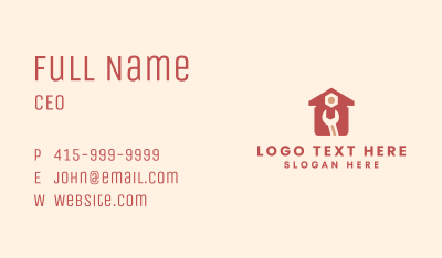House Handyman Wrench Business Card Image Preview