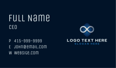 Business Infinity Symbol Business Card