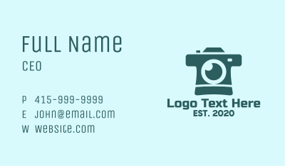 Blue Instant Camera Business Card Image Preview