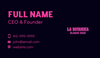 Night Club Neon Sign Business Card Image Preview
