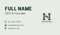 Property Pillar Letter N Business Card Image Preview