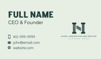Property Pillar Letter N Business Card Design