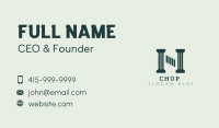 Property Pillar Letter N Business Card Image Preview