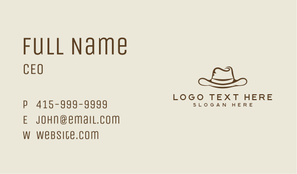 Gentleman Fashion Hat Business Card Design Image Preview