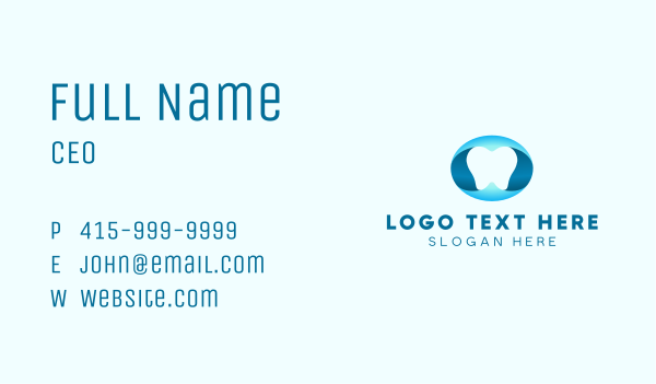 Blue Tooth Letter O Business Card Design Image Preview