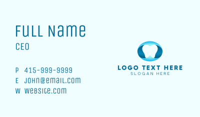 Blue Tooth Letter O Business Card Image Preview