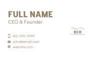Elegant Minimal Wordmark Business Card Image Preview