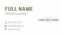 Elegant Minimal Wordmark Business Card Design