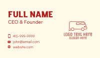 Red Monoline Carrier Van Business Card Preview