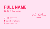 Heart Leaves Wordmark Business Card Image Preview