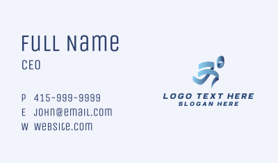 Runner Athletic Competition Business Card Image Preview